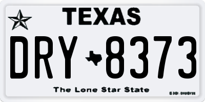 TX license plate DRY8373