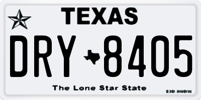 TX license plate DRY8405