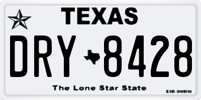 TX license plate DRY8428