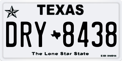 TX license plate DRY8438