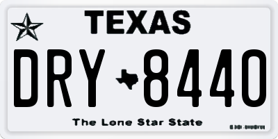 TX license plate DRY8440