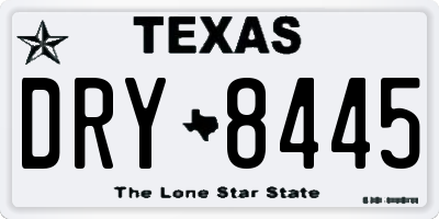 TX license plate DRY8445