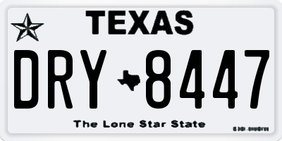 TX license plate DRY8447
