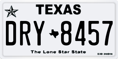 TX license plate DRY8457