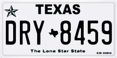 TX license plate DRY8459
