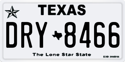 TX license plate DRY8466