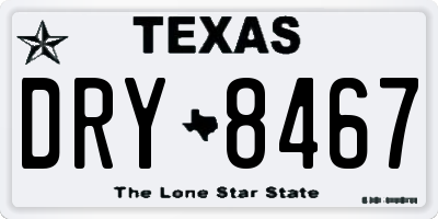 TX license plate DRY8467