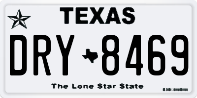 TX license plate DRY8469