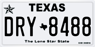 TX license plate DRY8488