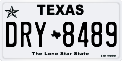 TX license plate DRY8489