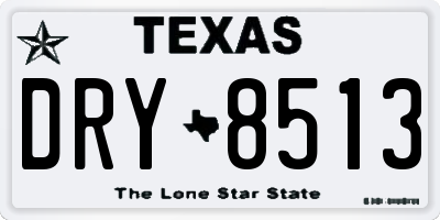 TX license plate DRY8513