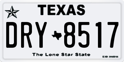TX license plate DRY8517