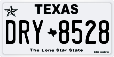 TX license plate DRY8528