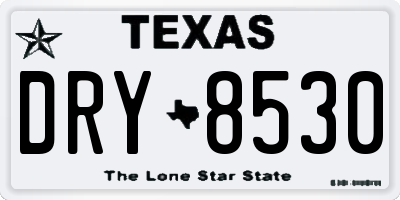 TX license plate DRY8530