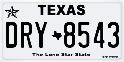 TX license plate DRY8543