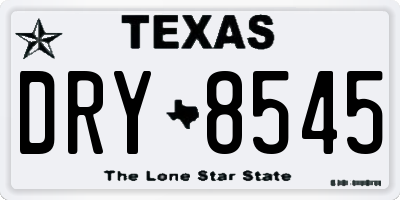 TX license plate DRY8545