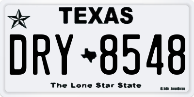 TX license plate DRY8548