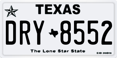 TX license plate DRY8552