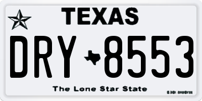 TX license plate DRY8553