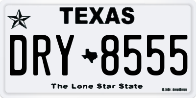 TX license plate DRY8555