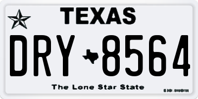 TX license plate DRY8564