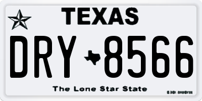 TX license plate DRY8566