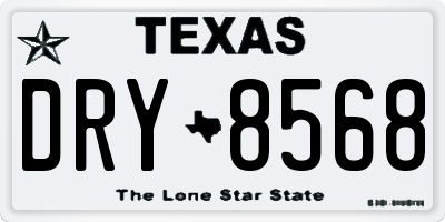 TX license plate DRY8568