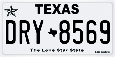 TX license plate DRY8569
