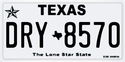 TX license plate DRY8570