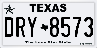 TX license plate DRY8573