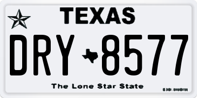 TX license plate DRY8577