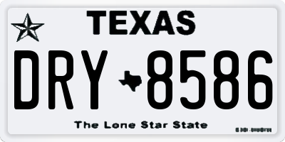 TX license plate DRY8586