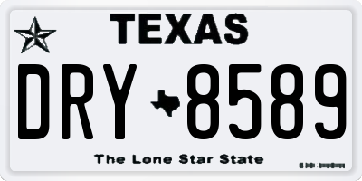 TX license plate DRY8589