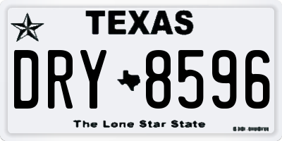 TX license plate DRY8596