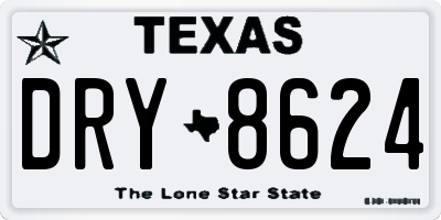 TX license plate DRY8624