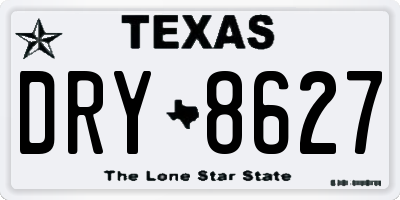 TX license plate DRY8627