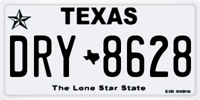 TX license plate DRY8628