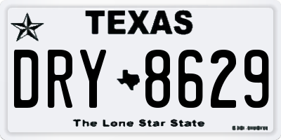 TX license plate DRY8629