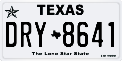 TX license plate DRY8641