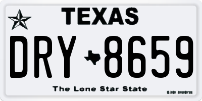 TX license plate DRY8659
