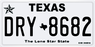 TX license plate DRY8682