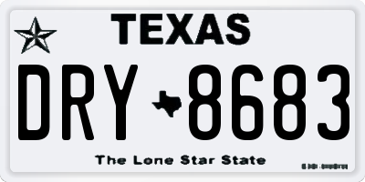 TX license plate DRY8683