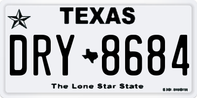 TX license plate DRY8684