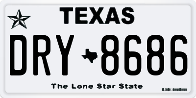 TX license plate DRY8686