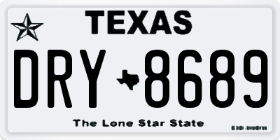 TX license plate DRY8689
