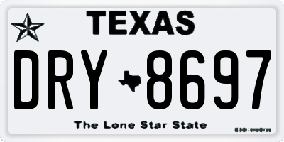 TX license plate DRY8697