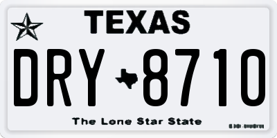 TX license plate DRY8710