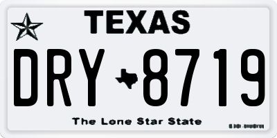 TX license plate DRY8719