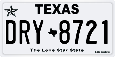 TX license plate DRY8721
