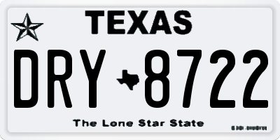 TX license plate DRY8722